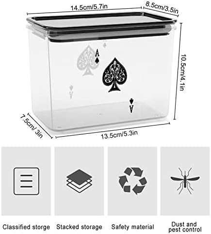 Гроздобер Покер Кец На Лопати Кутија За Складирање Пластични Канистри За Контејнери За Организатор На Храна Со Капак за Кујна