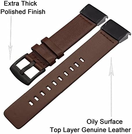 Kossma 26 22 20mm Sport Leather Watch Strap Band Bark Bricket Release For Garmin Fenix ​​6x 6 6s Pro 5x 5 5s Plus 3HR 935 945