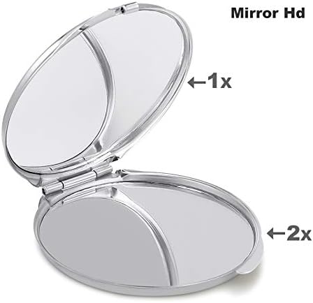 Зомби компактен џеб огледало преносно патување козметичко огледало преклопување двострано 1x/2x лупа