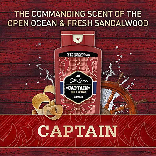 Стари зачини за миење на телото за мажи, капетан мирис на команда, 21 fl oz