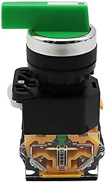DJDLFA 22mm селектор на копчето Ротари прекинувач за заклучување на моментот 2NO 1NO1NC 2 3 Позиција DPST 10A 400V прекинувач за напојување
