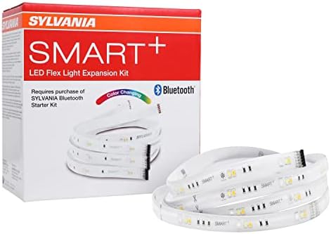 Sylvania Smart 2ft Bluetooth Мрежа ЗАТВОРЕН LED Flex Светлина Лента Експанзија Комплет За Алекса/Google/Apple HomeKit, RGBTW Целосна