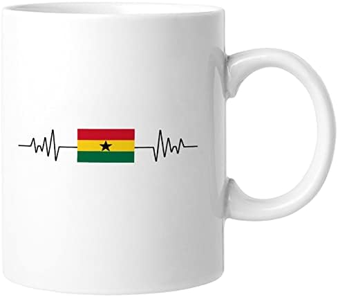 Гана кригла Гана знаме кафе чаша гана чаша чаша 11oz патриотско национално знаме керамичко кафе кригла патувања во земја сувенири