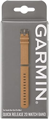 Бенд за брзо издание на Garmin, 20мм, тен велур со чеша хардвер