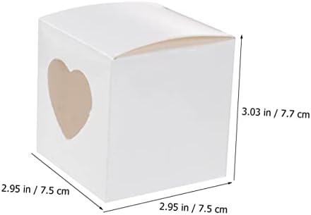 Кутија За Торта Од 10 парчиња Кутија За Торта Јасна Кутија За Торта Кутија За Кекси Јасни Кутии За Кекси Отворете Го Прозорецот Кутија За Бонбони Бела Крафт Хартија