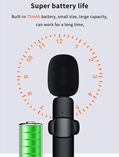 Lavalier микрофон професионален безжичен аудио видео за снимање мини микрофон за iPhone Android Live Vlog
