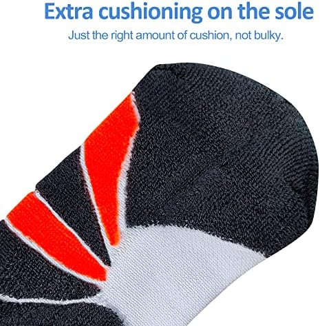 Fixseed Unisex атлетски спортски чорапи со перничиња со ниско сечење чорапи за жени мажи со поддршка на лак за компресија