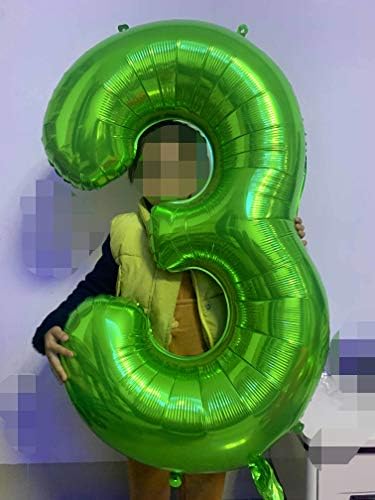 Зелена 3 Балони, 40 Инчен Роденден Фолија Балон Партија Украси Снабдува Хелиум Милар Дигитални Балони
