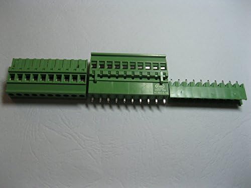 15-тина приклучок за приклучување на типот директно-пин/пин-пин 5.08мм завртка за завртки Терминален блок конектор Зелена боја 2EDCD-5.08A-2EDCV