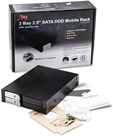 Сиба Внатрешна Двојна Лента За Залив Помалку Мобилна Решетка За Топла Размена За Две 2.5 Sata III HDD или SSD