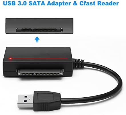 PRIZOM USB 3.0 до Adapter CFAST Adportor Destrory Adapter CAST и 2,5 инчен HDD хард диск/читајте напишете SSD & картичка истовремено