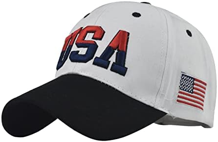 Машко женско неутрално лето Америка со знаме на знамето за бејзбол капачиња за прилагодување на капачињата црни капи