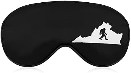Вирџинија Стејт Бигфут Спиење за слепите маски за очила за очи, смешно ноќно покритие со прилагодлива лента за жени мажи