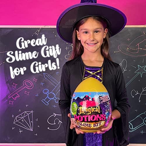 Girlzone Magic Potion Slime комплет за девојчиња, магии за изработка на лигите за создавање 6 магични лигите напивки и сјај во темната лига