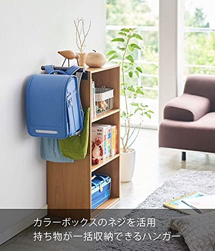 Yamazaki Industries 5317 Color Box Side, School Bag & Hanger, црна, приближно. W10.2 x D2.6 x H4.1 инчи, кула, мали предмети, лесни за инсталирање