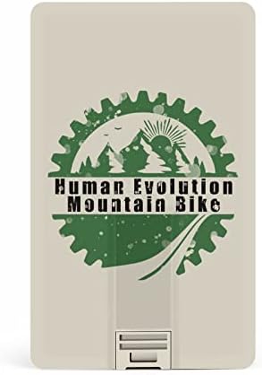 Човечка Еволуција Планински Велосипед КРЕДИТНА Картичка USB Флеш Персонализирана Меморија Стап Клуч За Складирање Диск 32G