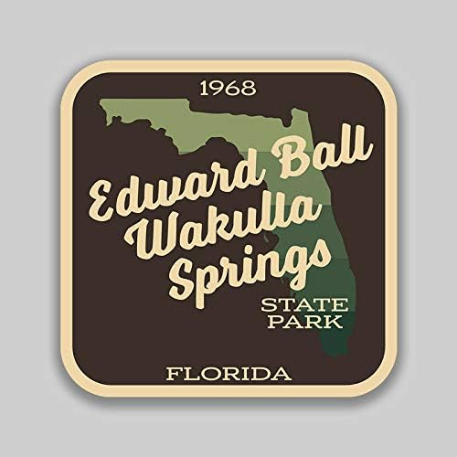 JB Print Edward Bell Wakulla Springs налепница на државен парк Истражете го тампон камп Флорида Винил Декл налепница автомобил водоотпорен