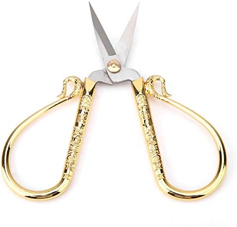 Не'рѓосувачки челик крст бод со широки рачки за ножици, гроздобер златни ножици за гроздобер алатка за везови за шиење за шиење
