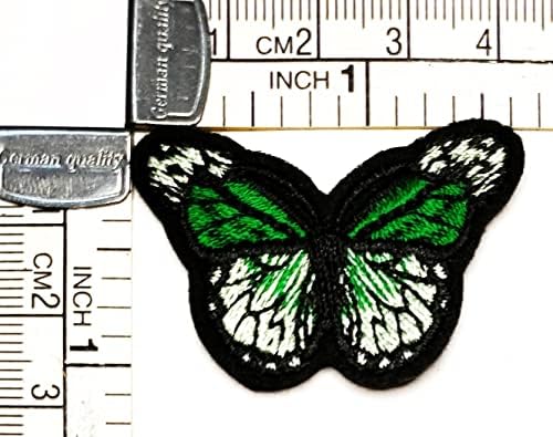 Кленплус Мини Пеперутка Зелена Цртан Филм Везени Железо На Шиење На Значка За Фармерки Јакни Капи Ранци Кошули Налепница Пеперутка