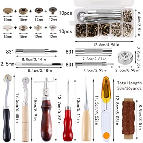 SDFGH Професионални кожни занаетчиски алатки за занаетчиски комплети за шиење за шиење на шал