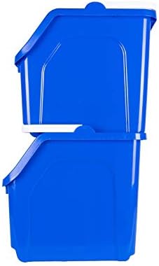Правила За Рециклирање! 6 Галон Редење Канта За Рециклирање Контејнер Во Сина, Еко-Пријателски Бпа-Слободен Практични Рециклер Со