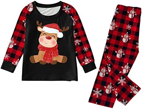 XBKPLO Божиќна облека за пижами семејство за спиење, семејни пижами што одговараат на Божиќните облеки за свадбени подароци за двојката