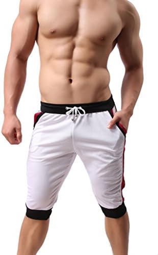 Машки спортски панталони за мажи, летни тенок дел панталони, панталони за панталони со панталони