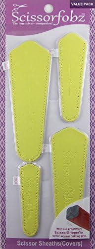 Ножици обвивки од Scissorfobz со ScissorGripper -Value Pack -4 големини - Дизајнер за ножици ги покрива држачите за везење за шиење