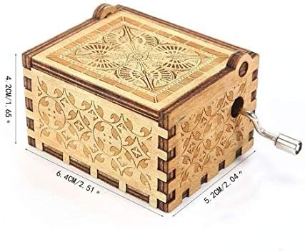 Тема музичка кутија за тато до син, дрвена врежана музичка кутија подарок за годишнина од роденден