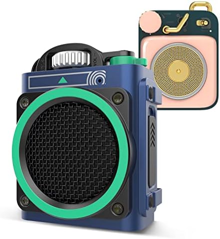 Музен мини Bluetooth копче за звучник Метал Пинк со лента, Wild Go Bluetooth преносен звучник сина