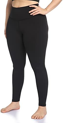 Chanfulkoala Women'sенски плус големина мека мека висока половината јога панталони со целосна должина на хеланки