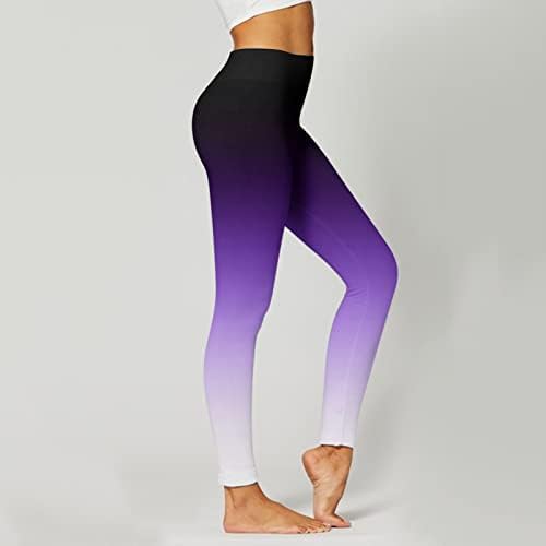 Хелеги за јога со високи половини панталони Панталони затегнати графички панталони за задник на глуждот за тренингот за пешачење за пешачење