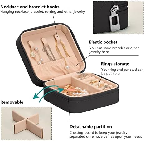 Умирико леопард печати мала кутија за накит, кутија за преносни накит за патувања за прстен, приврзоци, обетки, ѓердан, кутии за складирање