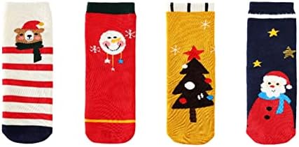 4 парчиња зимски чорапи Бебе Божиќни чорапи подни чорапи под ползи чорапи чорапи без шоу мажи пакувања