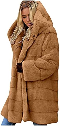 ПРДЕКЕКСЛУ свадбени јакни жени зима со дизајни со долги ракави преголеми јакна со качулка нејасна топла целосна поштенска лабава