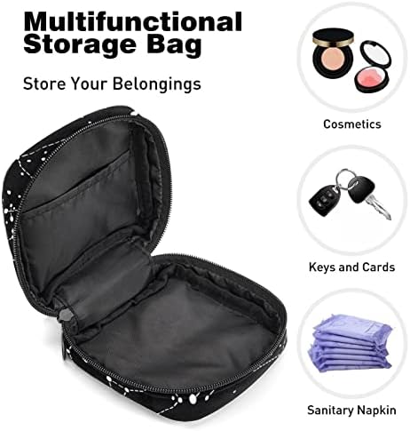 Санитарна торба за складирање на салфетки, торба за период, торба со тампон, торба за шминка, црна боја