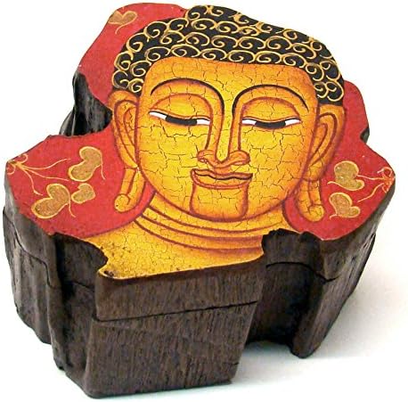 Насликана Кинеска Дрвена Кутија / Кинески Подароци За Жени / Насликана Кинеска Дрвена Кутија-Буда