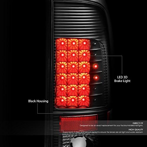 DNA MOTORING TL-F25008-LED-BK-CL LED Опашка Светлина Собранието Возачот &засилувач; Патнички Страна [Компатибилен со 08-16 F250-F550