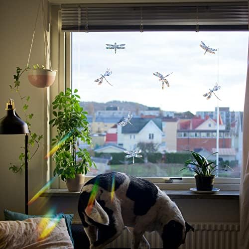 Змејови за борба против прозорецот - стаклени аларми за призма - спречете ги штрајковите на птиците - украсете ги стаклените врати, 30