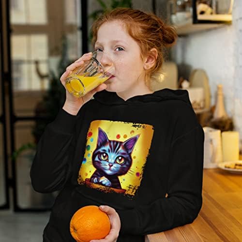 Сунѓерка за слатки мачки за деца со сунѓер - Графички детски худи - Смешна качулка за деца