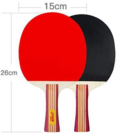 Sshhi 2 starsвезди пинг -понг лопатка, 5 дебела плоча со слој, удобна рачка за почетници цврста / како што е прикажано / 26 x 15см