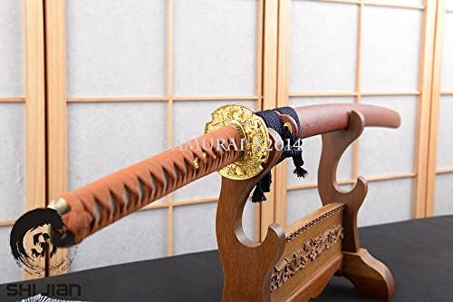 Дд Меч Јапонски Меч Самурај Катана Златен Змеј Цуба 1095 Јаглероден Челик Остар Нож