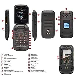 Sonim XP3 4G LTE 8GB Ултра Солиден Флип Телефон на&засилувач;T GSM 5.0 ПРАТЕНИК Камера Bluetooth Wi-Fi Тежок Телефон Црна