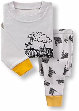 Девојки девојчиња момчиња бебе меки пижами цртани филмови отпечатоци со долги ракави за деца за спиење врвни панталони кардигански каросерија