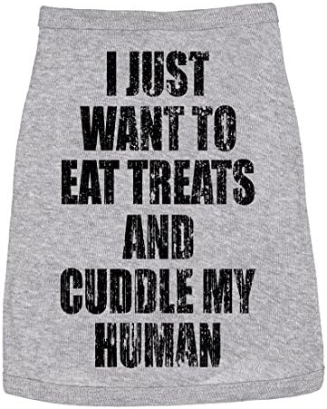 Кошула за кучиња, само сакам да јадам третмани и да ја гушкам мојата човечка облека за милениче Хедер Греј С.