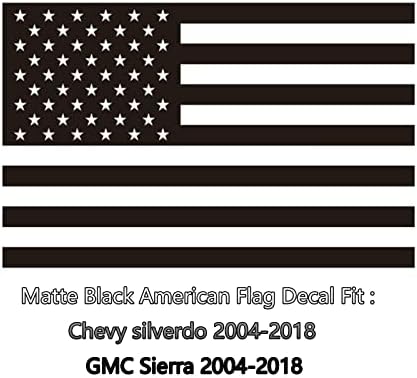 Wonwopn Назад Среден Прозорец Налепница Одговара Chevy Silverado GMC Сиера 2004-2018, Камион Задниот Лизгачки Прозорец Американски Знаме Налепница