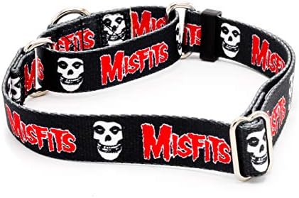 Misfits fiend череп официјална јака за кучиња 5/8 - 1,5 ширина на ширина и мартингал