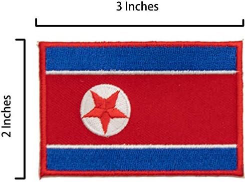 A-One 3 PCS Pack- АРЦ на повторното закрепнување Шилд Печ+Северна Кореја знаме на знамето и лепенка, сет на патриотски значки, метал брош