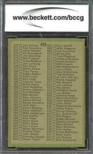 Картичка за список 1971 Топпс 499 BGS BCCG 9 оценета картичка