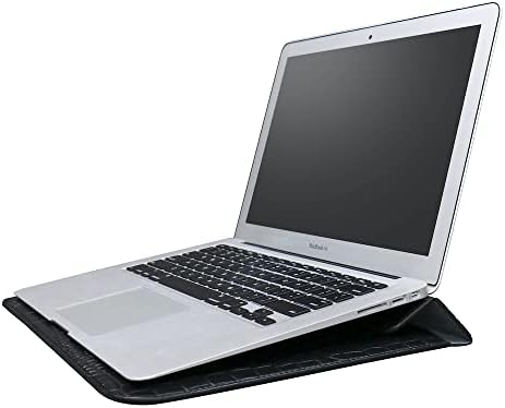 Лаптоп ракав на Batianda компатибилен со нов M2 чип MacBook Air 13,6 инчи Pro 13 2022 Model A2681, Crocodile Grain PU Rape Clap